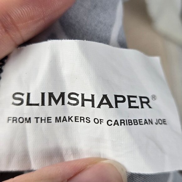 Slimshaper Size 8 Black White Print Tankini Top Ruffle at Neck and Hem - Picture 9 of 11